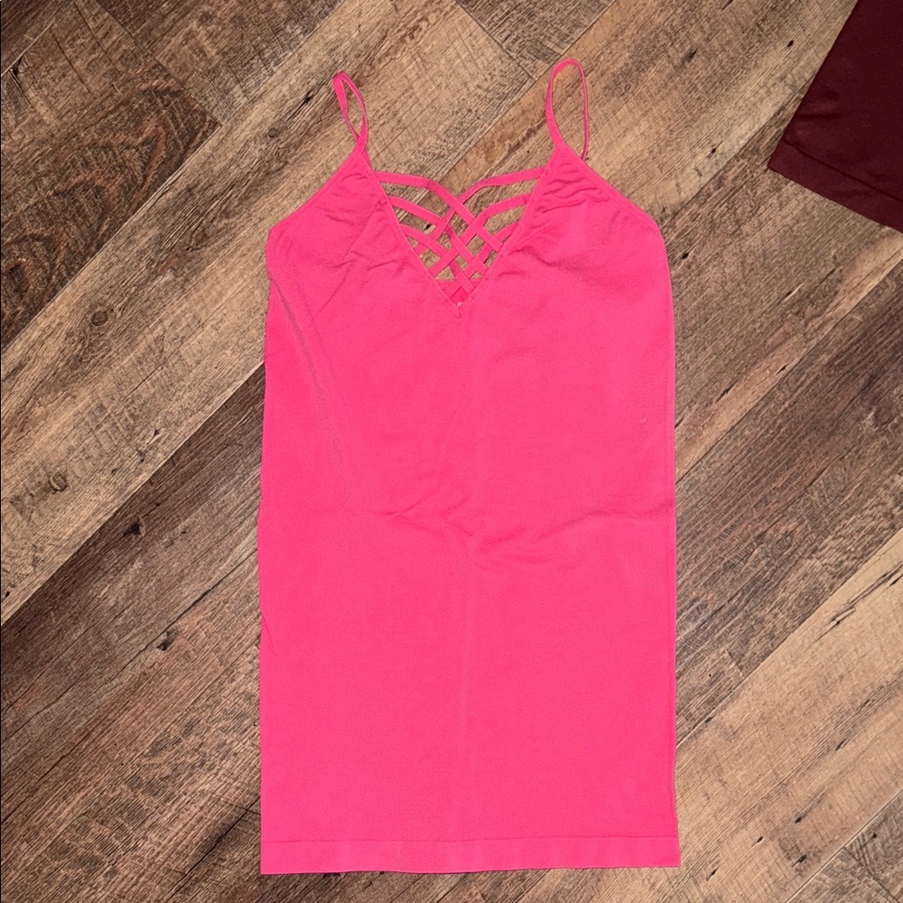 Zenana Outfitters Camisoles - Pink, Light Pink, Army Green, and Burgundy Bundle - Picture 5 of 7